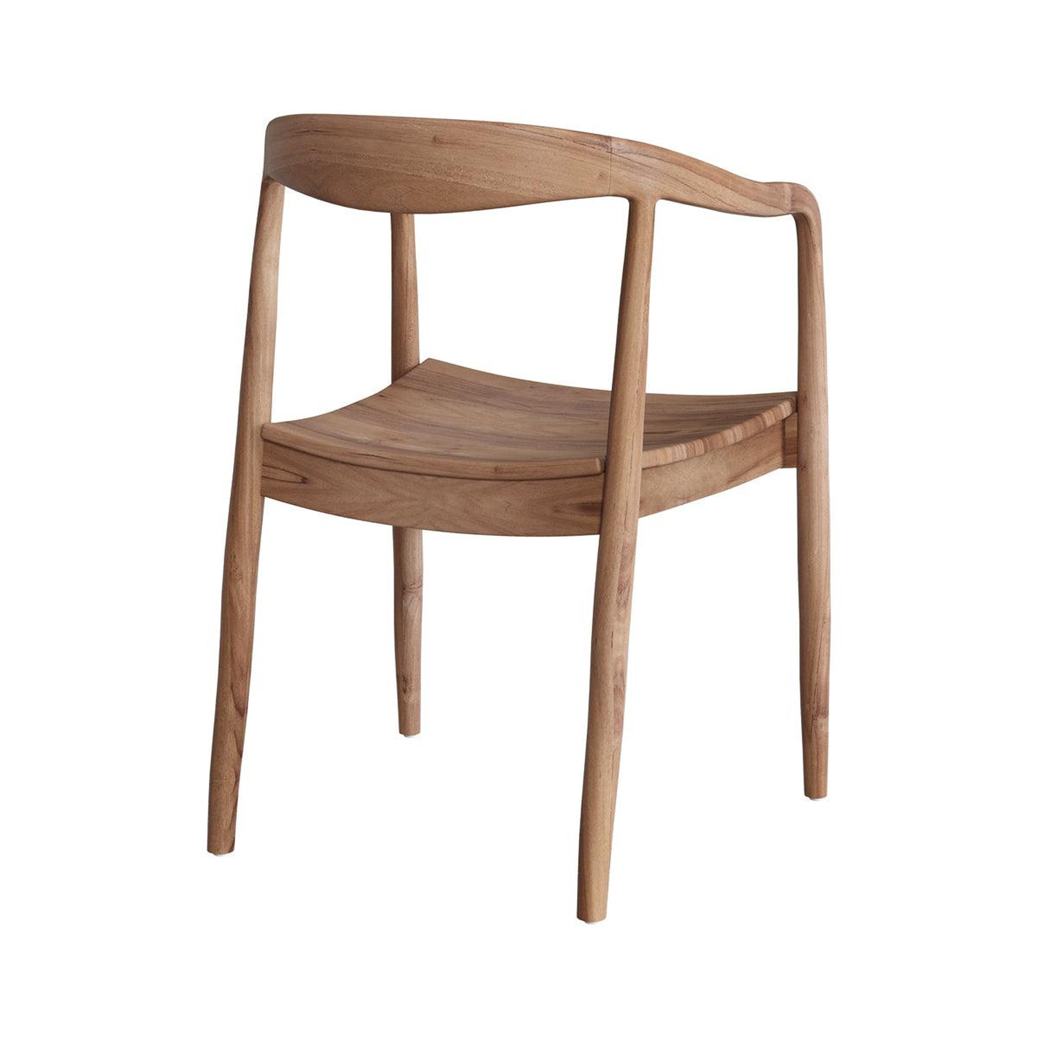 Voir la diapositive 3 : MAISON PAVANE Chaise en bois de teck biseauté-Lombok