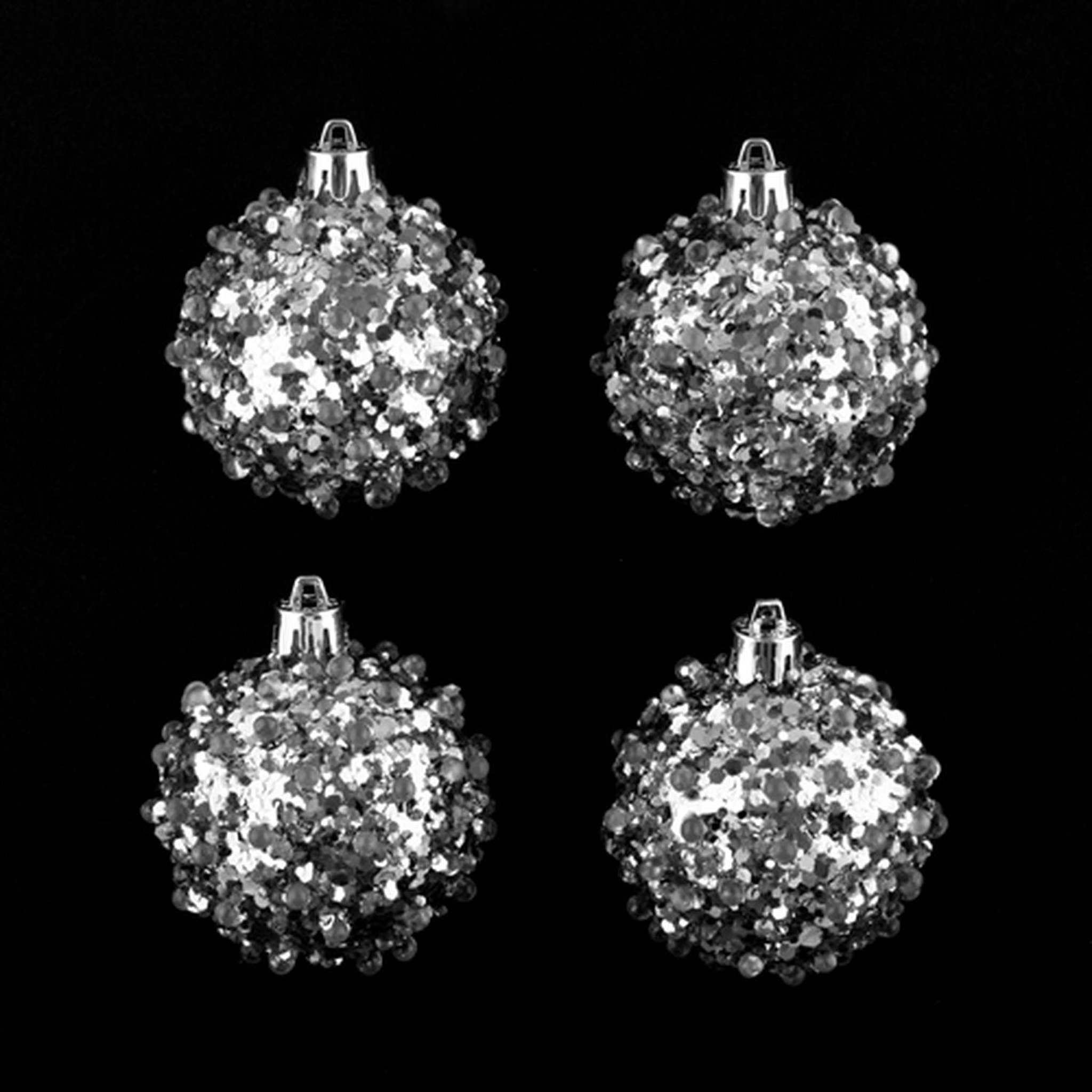 Voir la diapositive 2 : ATMOSPHERA Lot de 4 boules de noël Effet goutte
