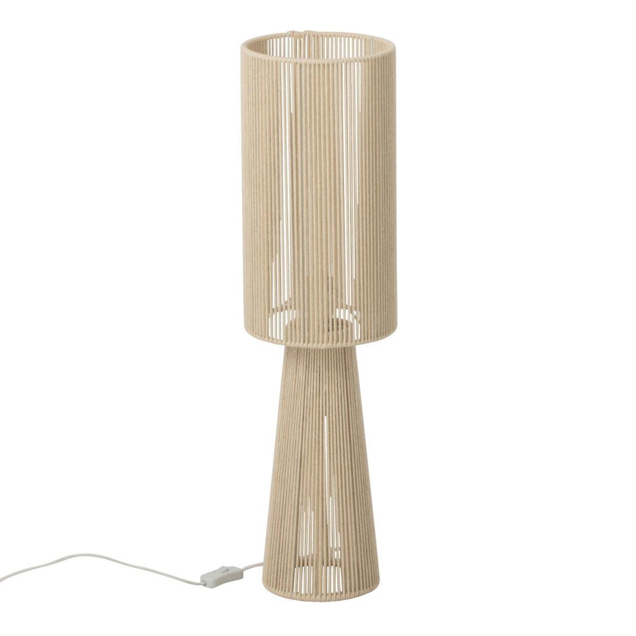 J-LINE Lampe à Poser Design Corde  Tova  73cm Beige