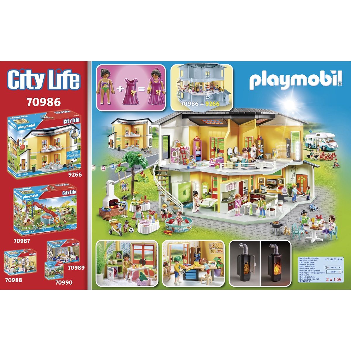 PLAYMOBIL 70986 Etage suppl. aménagé Maison Moderne