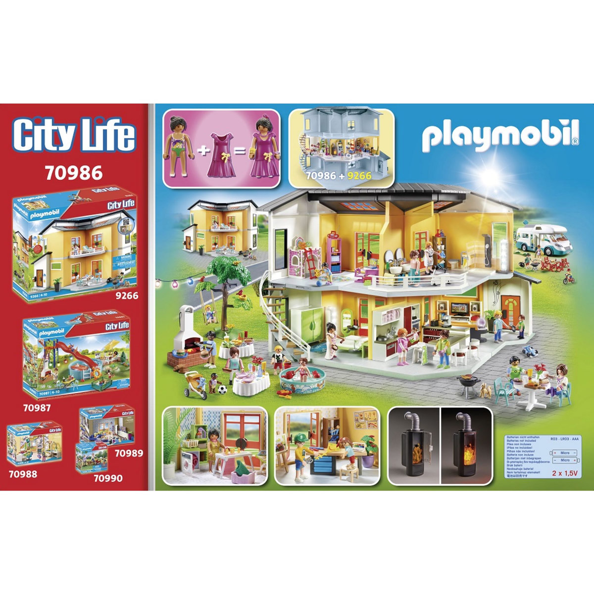 PLAYMOBIL 70986 Etage suppl. aménagé Maison Moderne