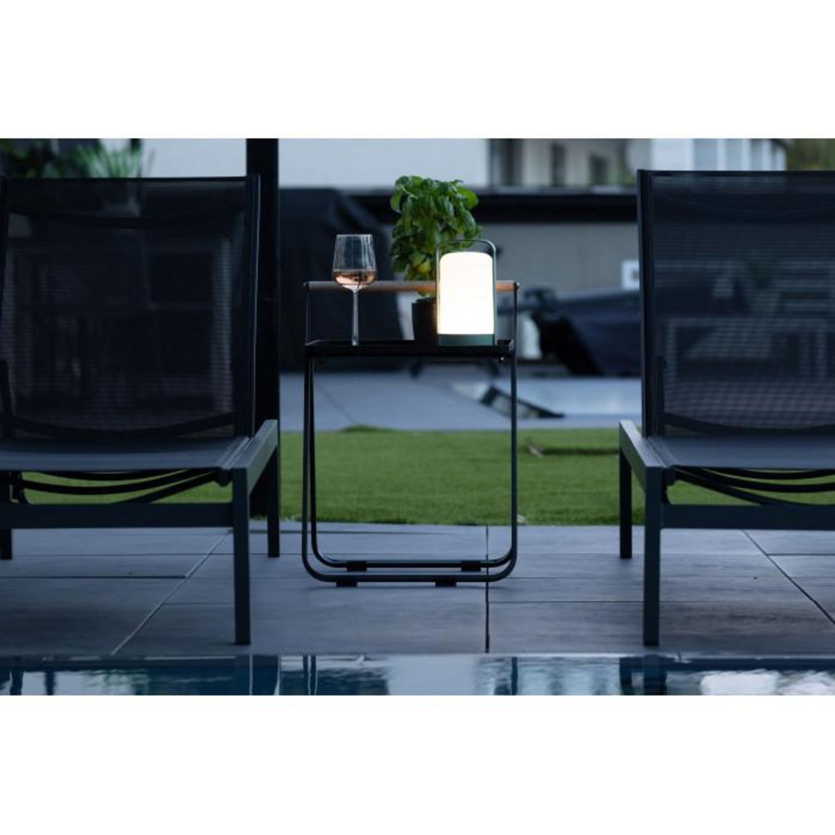 Paris Prix Lampe à Poser d'Extérieur LED  Fern  22cm Vert
