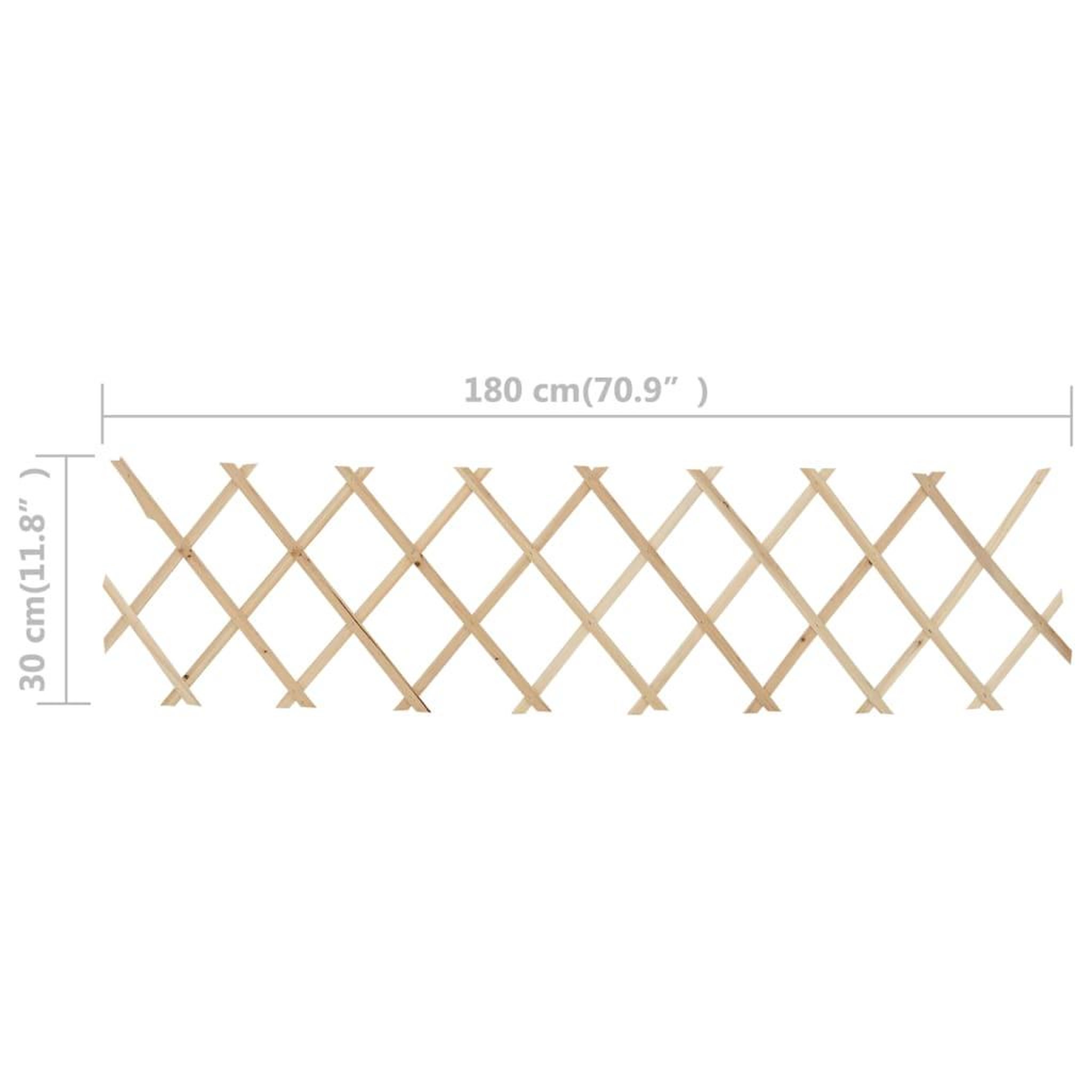 Voir la diapositive 6 : VIDAXL Cloture a treillis 5 pcs Bois de sapin 180x30 cm