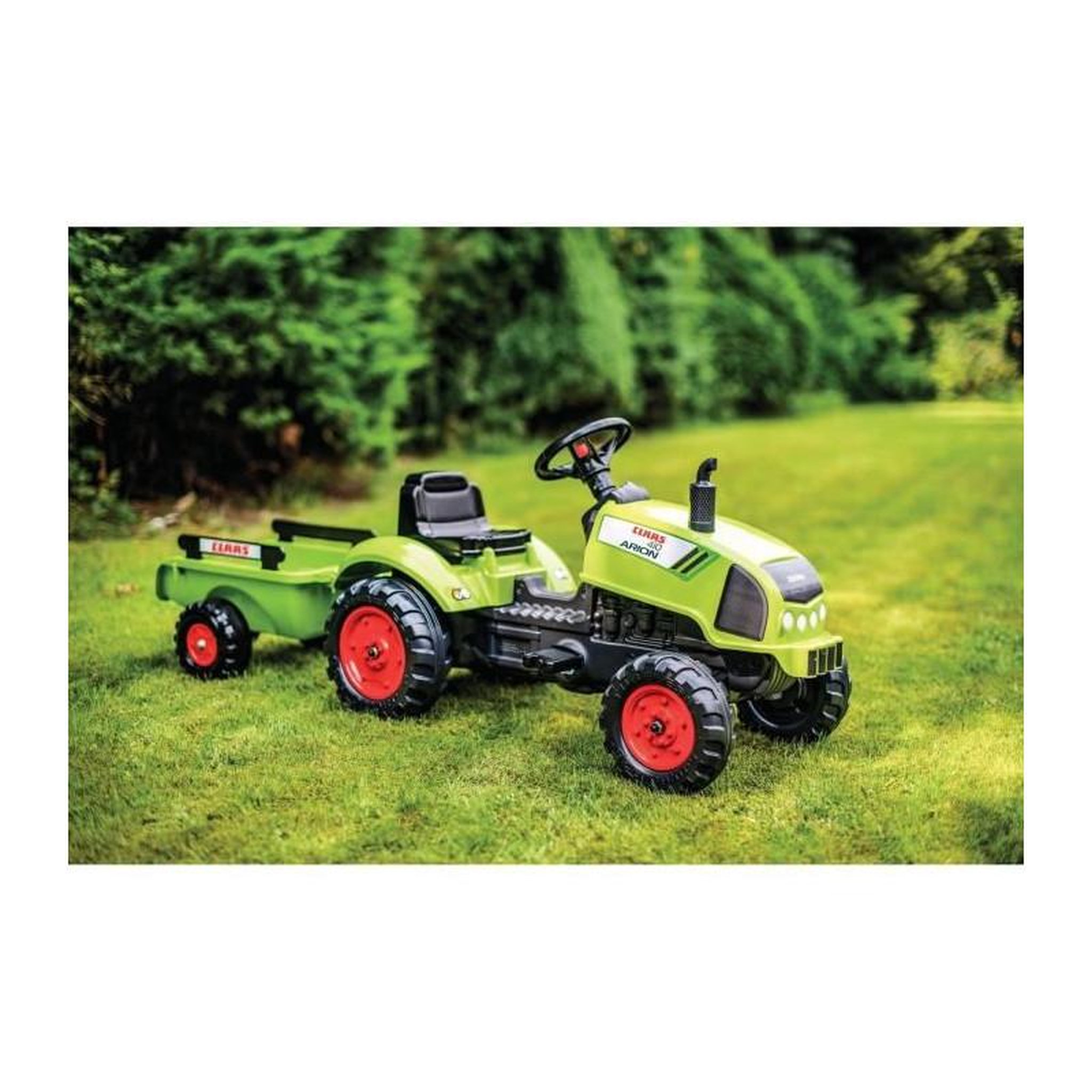 Voir la diapositive 5 : FALK FALK Tracteur a pedales Claas avec remorque