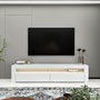 Voir la diapositive 2 : Habitat et Jardin Meuble TV en bois  Bati  - 150 x 36 x 46 cm - Blanc