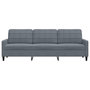 Voir la diapositive 4 : VIDAXL Canape a 3 places Gris fonce 210 cm Velours