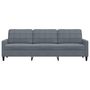 Voir la diapositive 4 : VIDAXL Canape a 3 places Gris fonce 210 cm Velours