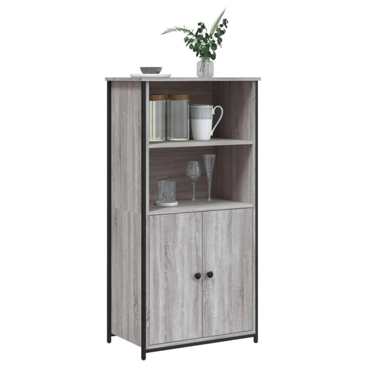 VIDAXL Buffet haut sonoma gris 62x36x121,5 cm bois d'ingenierie