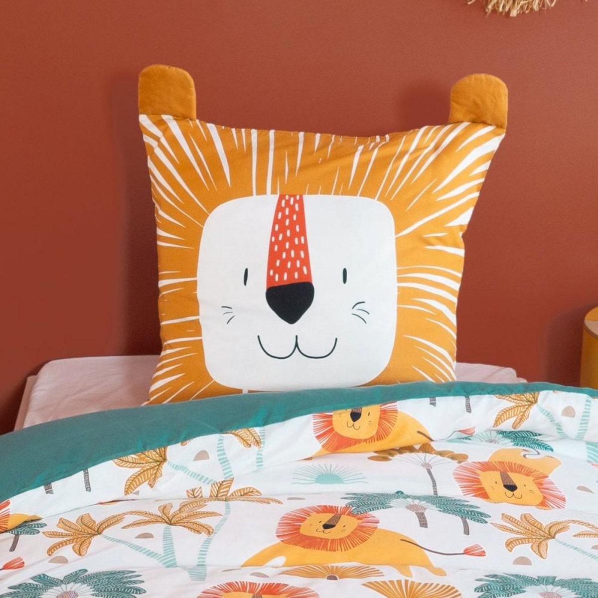 COTE DECO Housse de couette 140x200 + 1 taie Grou microfibre