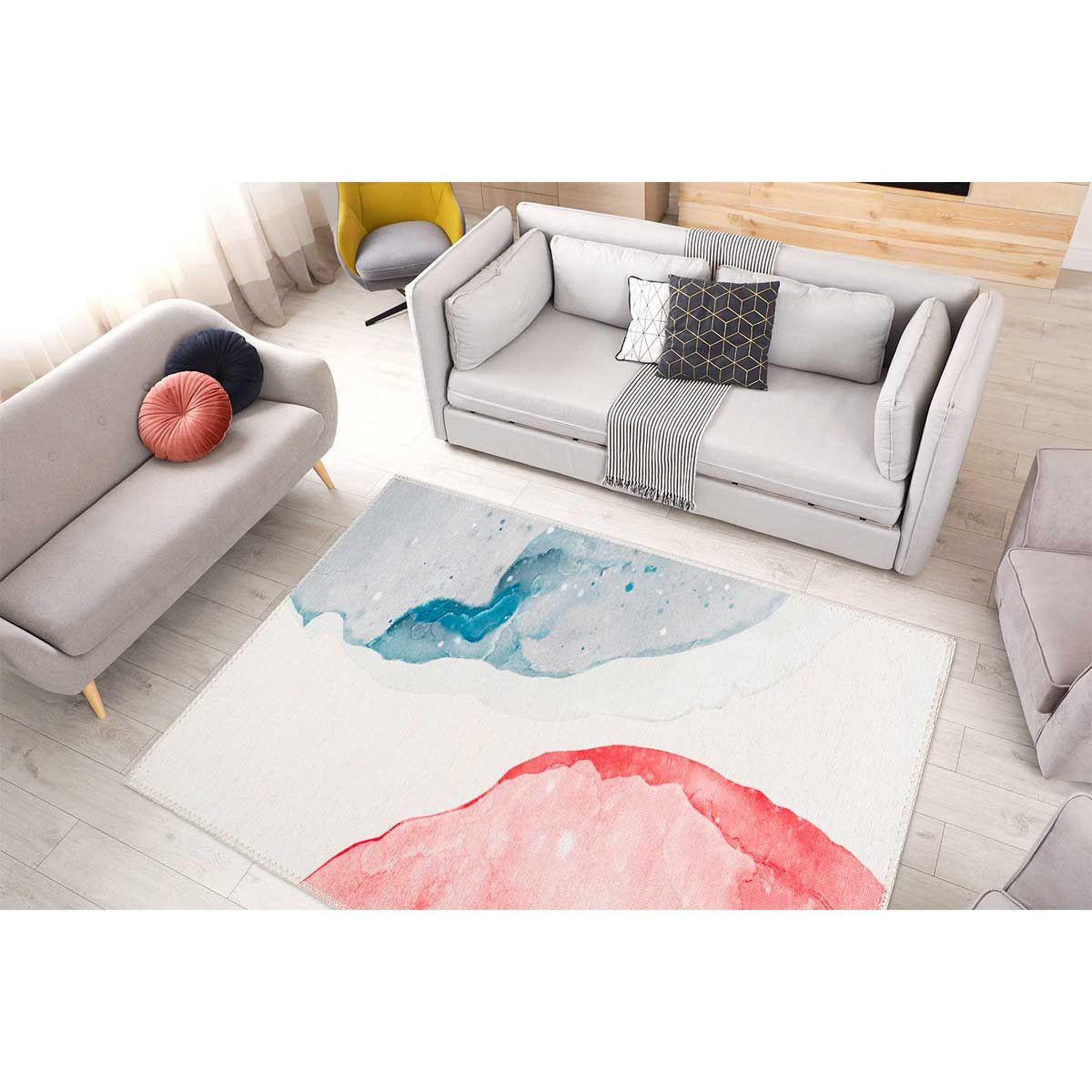 Voir la diapositive 4 : Paris Prix Tapis tissé à poils plats  picassa v  multicolore