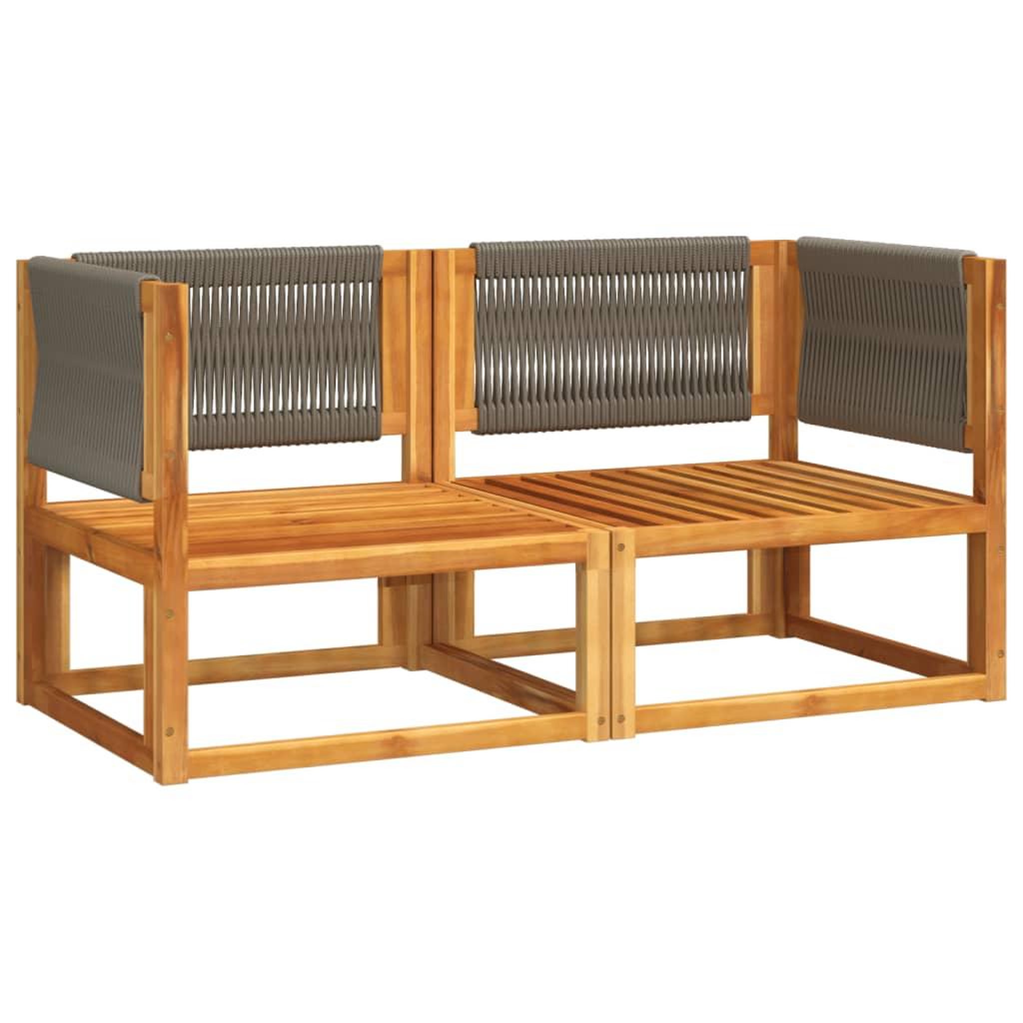 Voir la diapositive 3 : VIDAXL Canapes d'angle de jardin et coussins 2pcs bois massif d'acacia