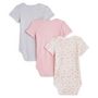 Voir la diapositive 2 : INEXTENSO Lot de 3 bodies manches courtes licorne  bébé fille