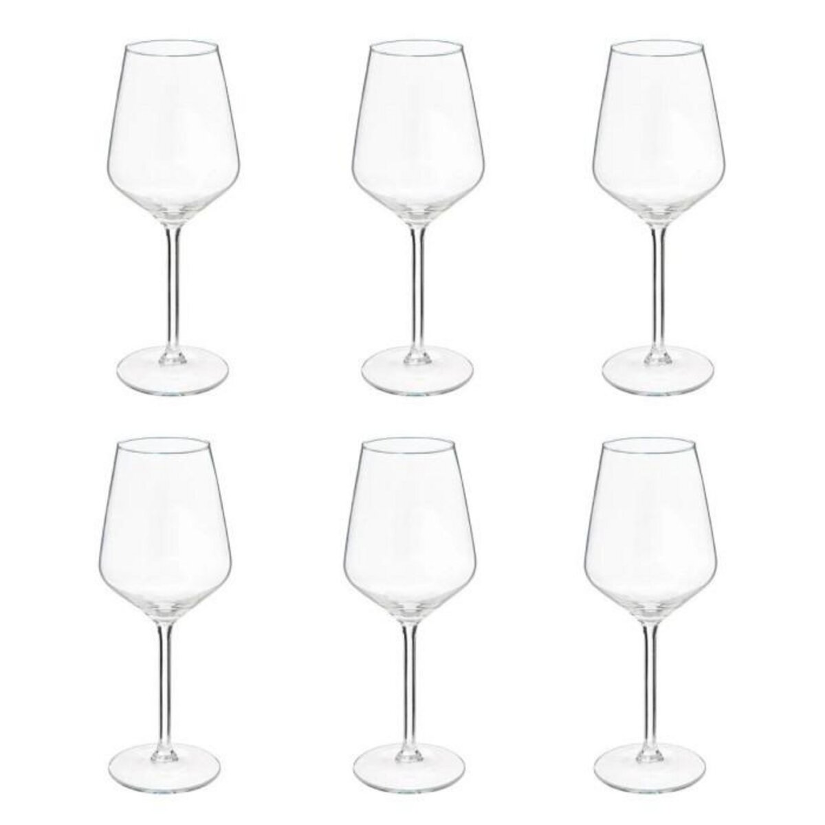 SECRET DE GOURMET Lot de 6 Verres à Vin  Nora  38cl Transparent