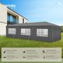 Voir la diapositive 2 : tectake Pavillon 9 x 3 m en système emboîtable gris