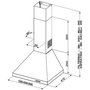 Voir la diapositive 3 : Beko Hotte décorative murale 90cm 400m3/h - cwb9441xnh inox