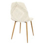 Voir la diapositive 6 : The Home Deco Factory Lot de 4 chaises Faro tissu et pieds métal imitation bois - Beige