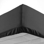 Paris Prix Drap Housse  Lina  90x190cm Noir