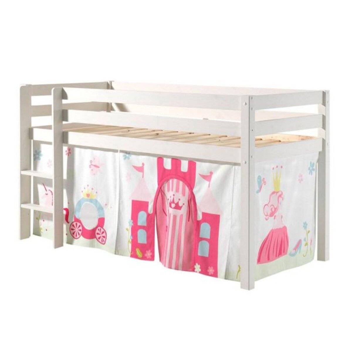 Paris Prix Lit Enfant  Pino Princesse  90x200cm Blanc