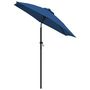 Voir la diapositive 3 : VIDAXL Parasol Bleu 200x224 cm Aluminium