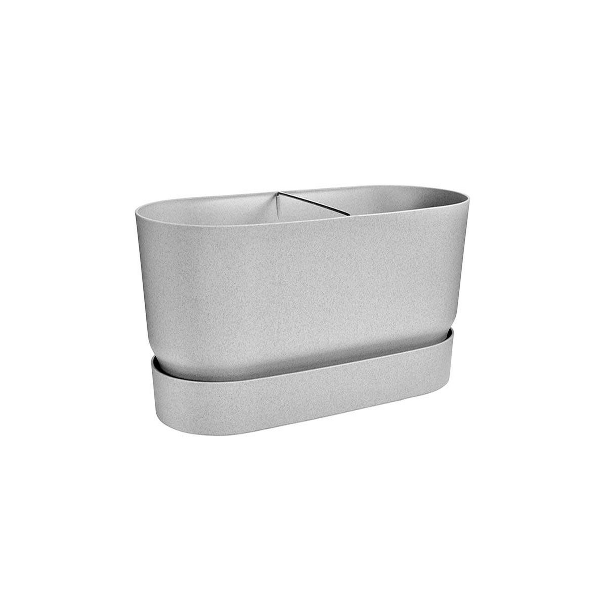Voir la diapositive 3 : ELHO Jardinière Greenville Terrasse 60 x 26 x 24,4 cm avec roulettes - Gris béton - Elho