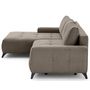 Voir la diapositive 4 : BEST MOBILIER Rimini - canapé d'angle gauche 4 places convertible avec coffre en tissu texturé