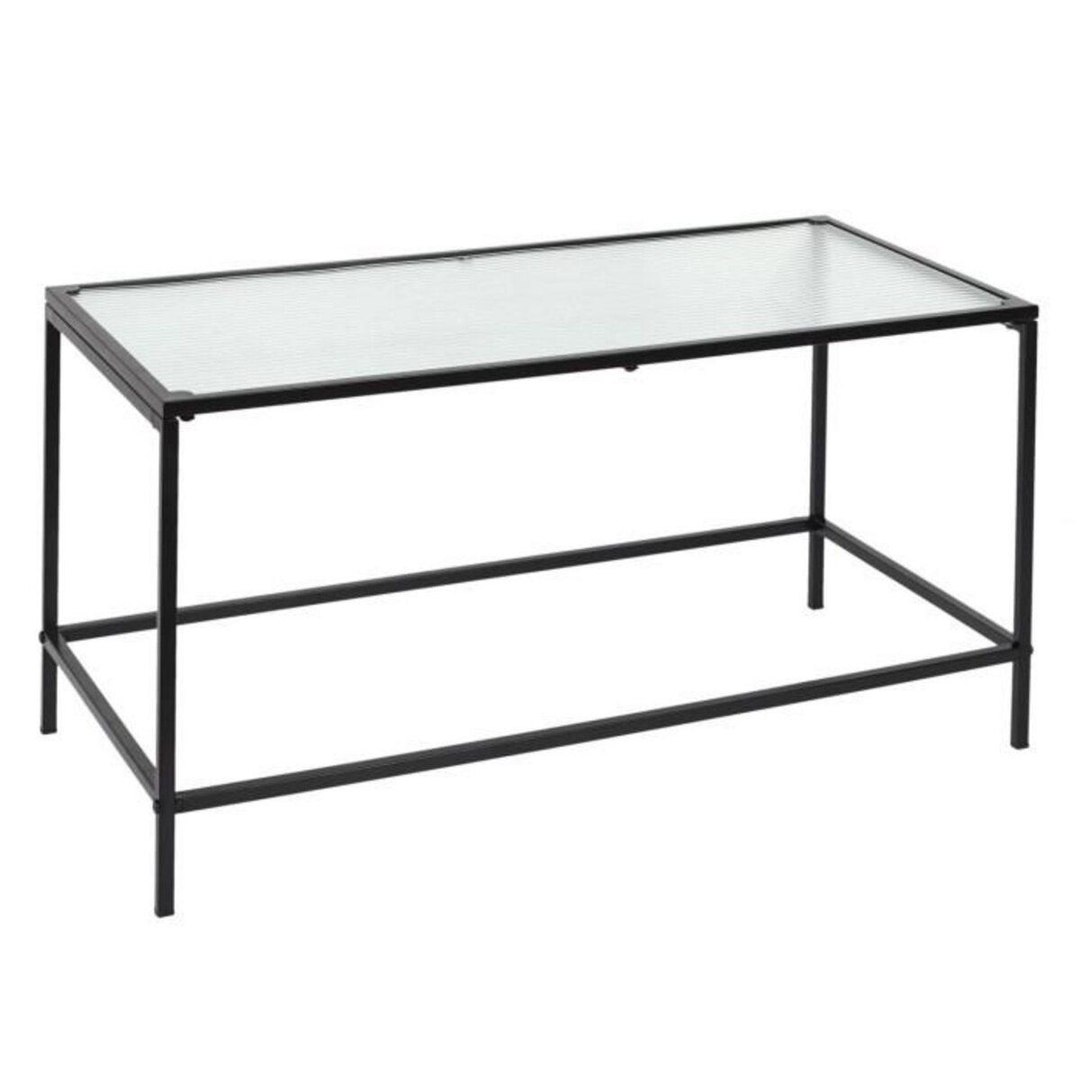 Paris Prix Table Basse Design Métal & Verre  Rosa  80cm Noir
