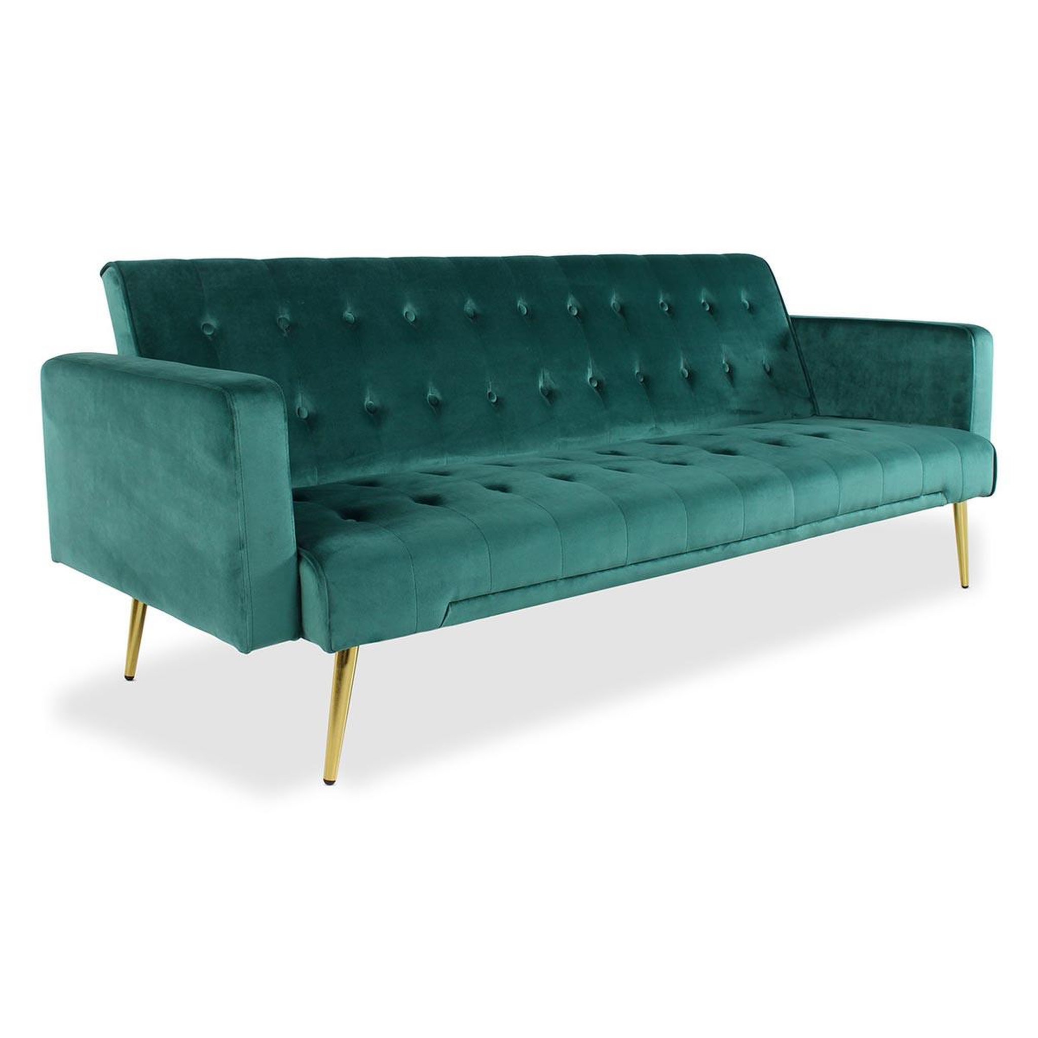 Voir la diapositive 1 : Paris Prix Canapé convertible velours  tybio  191cm vert