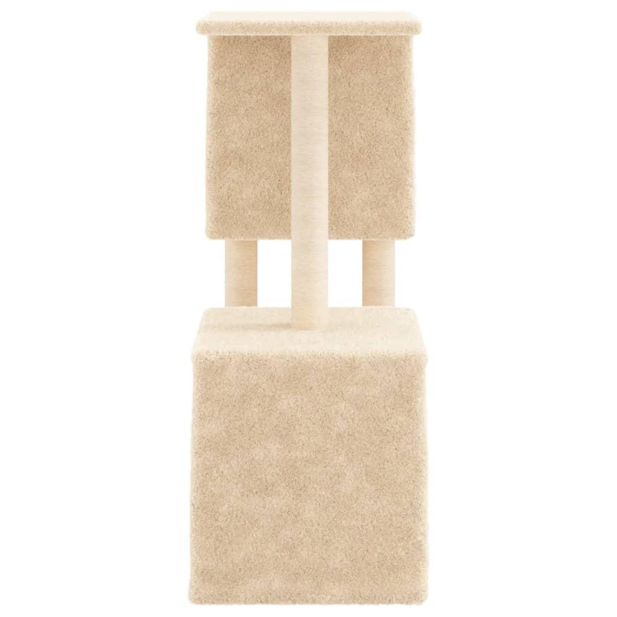 Voir la diapositive 5 : VIDAXL Arbre a chat avec griffoirs en sisal Creme 86 cm