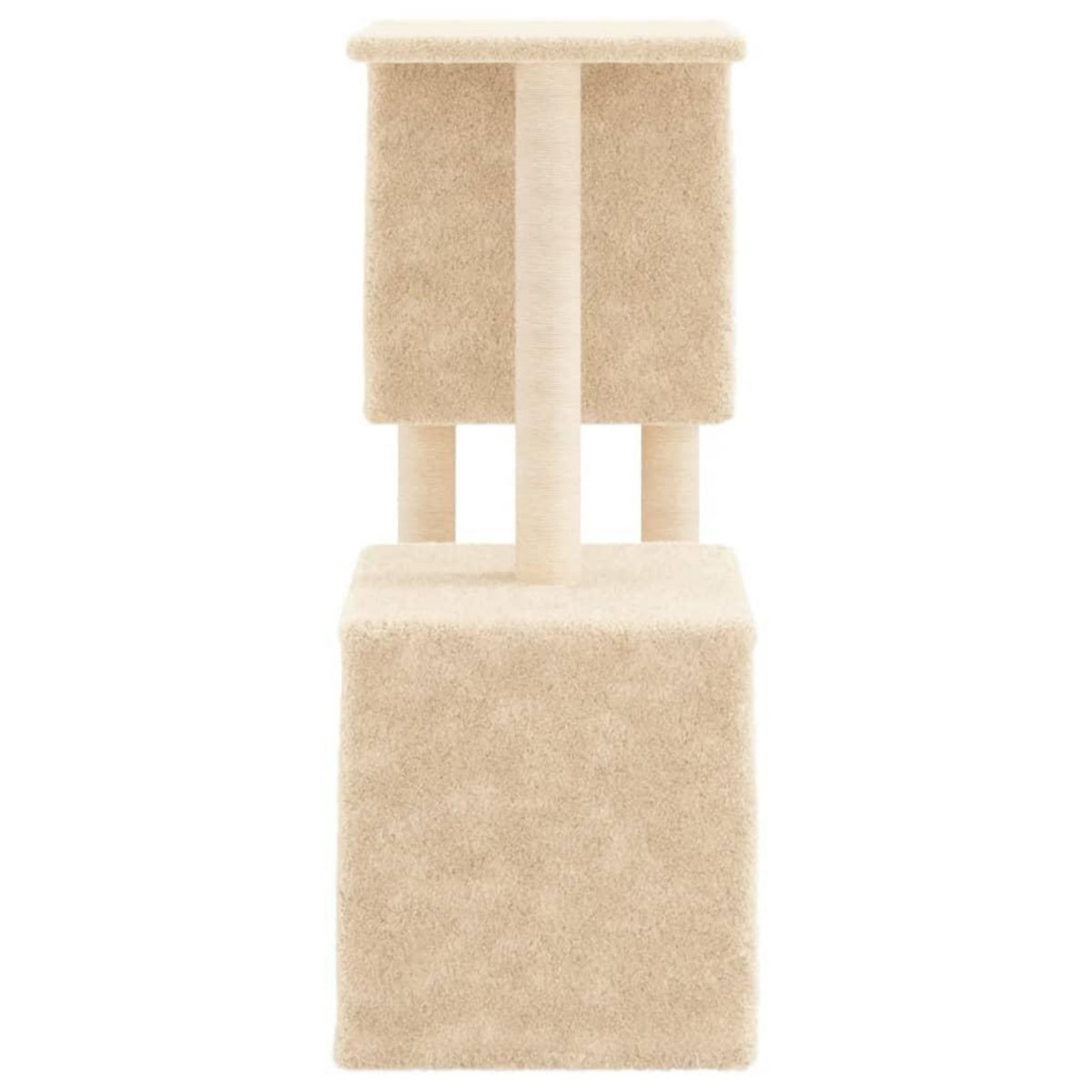 VIDAXL Arbre a chat avec griffoirs en sisal Creme 86 cm