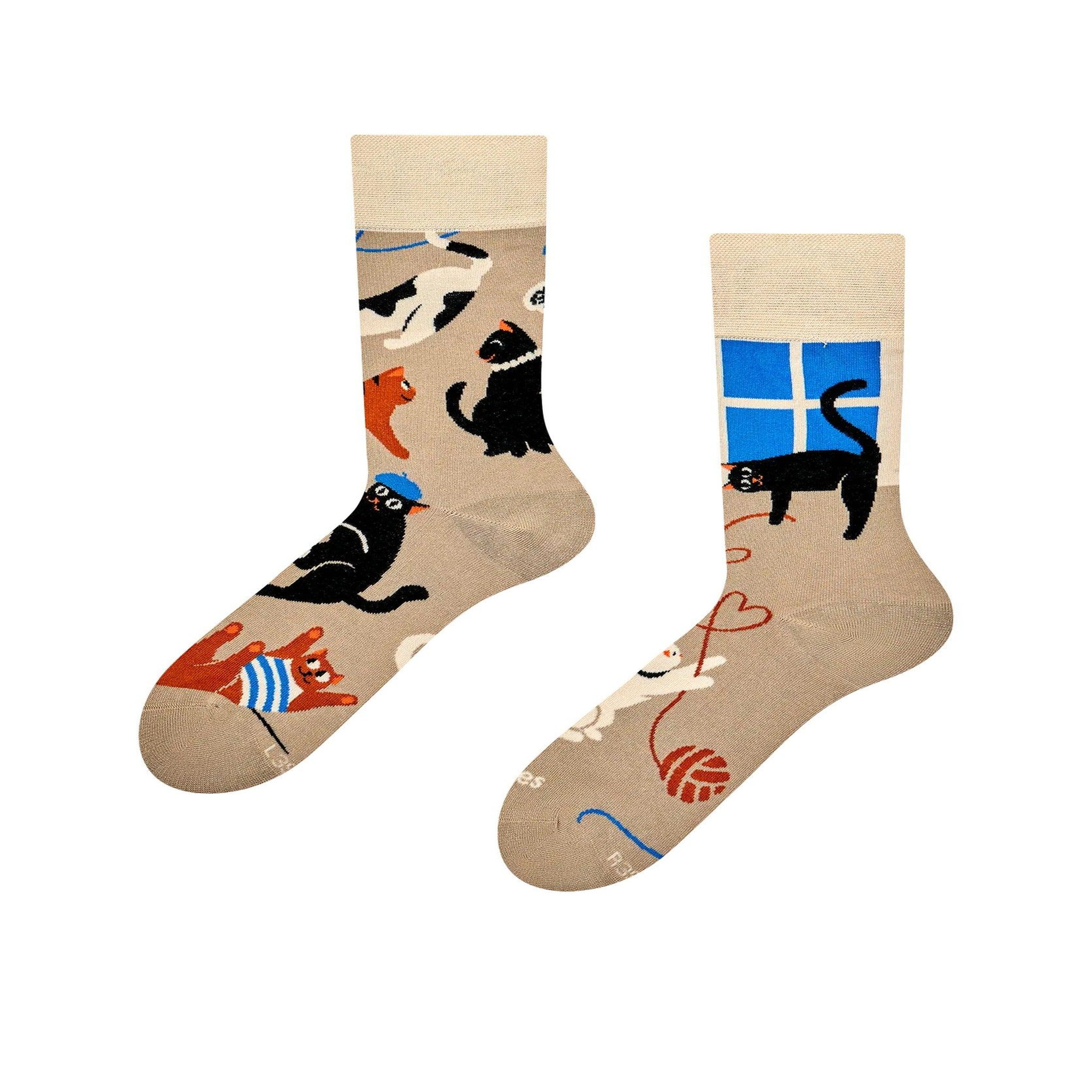 DEDOLES Chaussettes bambou chats amoureux