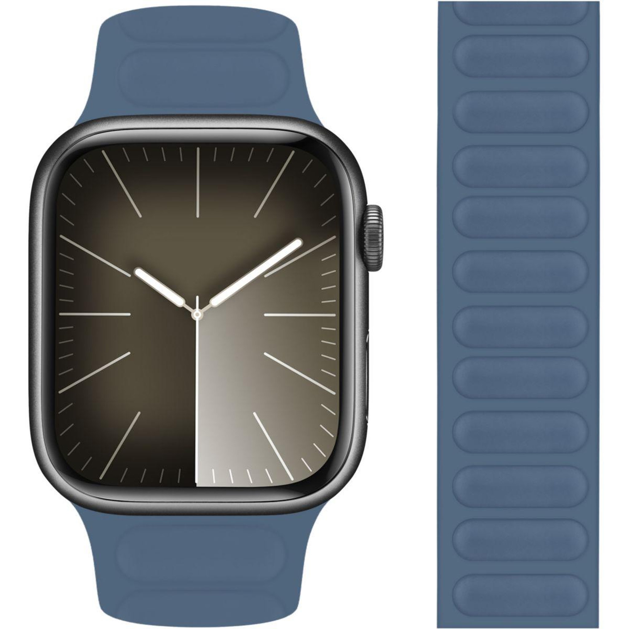 Voir la diapositive 3 : ADEQWAT Bracelet Apple Watch x2 Beige + Bleu 38/40/41mm