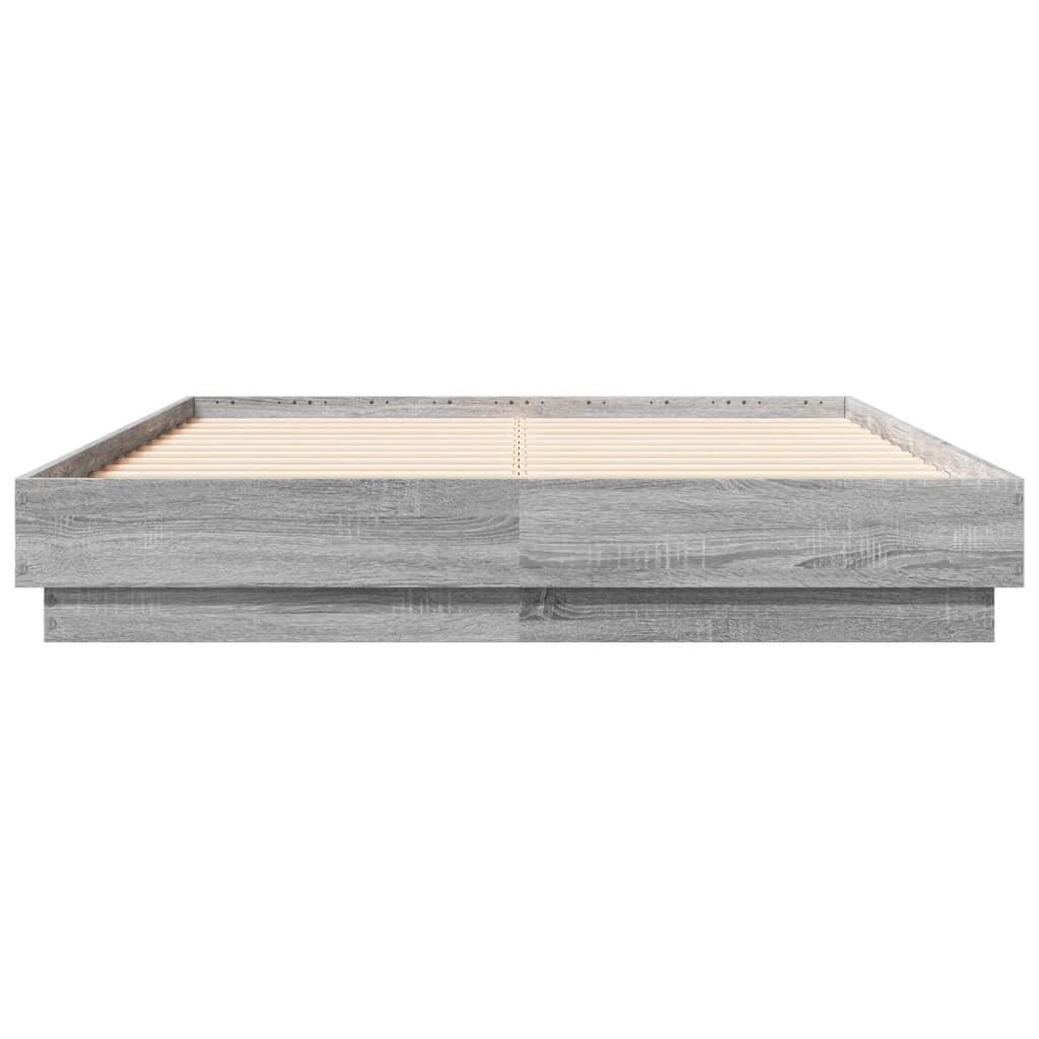 Voir la diapositive 4 : VIDAXL Cadre de lit sans matelas sonoma gris 120x190 cm