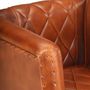 Voir la diapositive 5 : VIDAXL Chaise cabriolet marron Cuir veritable de chevre