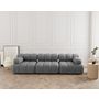 Voir la diapositive 1 : LISA DESIGN Ruby - canapé droit modulable 3 places en velours texturé
