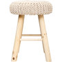 Voir la diapositive 2 : ATMOSPHERA Tabouret en maille Suzette - H. 43 cm
