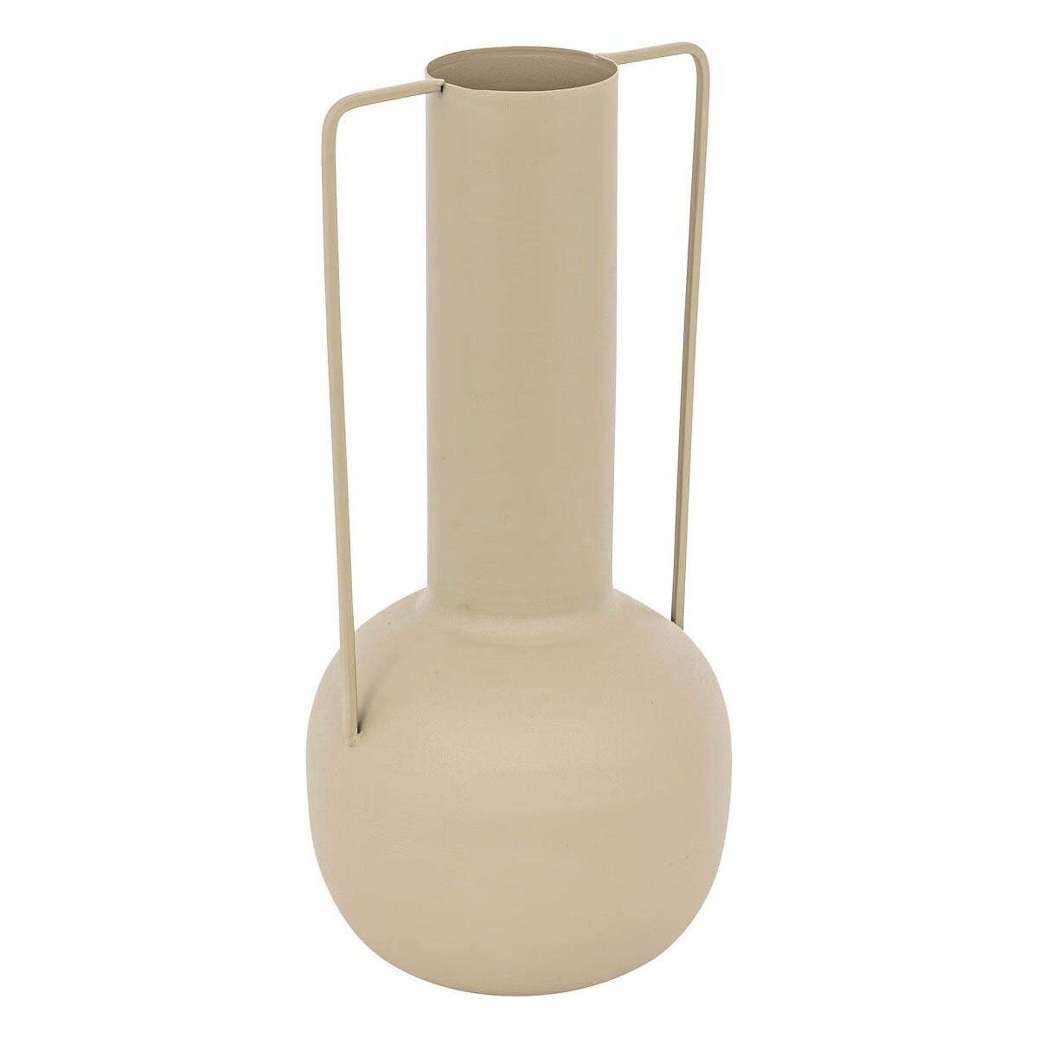 ATMOSPHERA Vase design en métal  sylvain  29cm beige lin