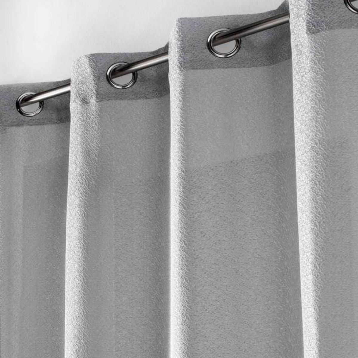Paris Prix Rideau Voilage à Œillets  Castille  140x240cm Gris