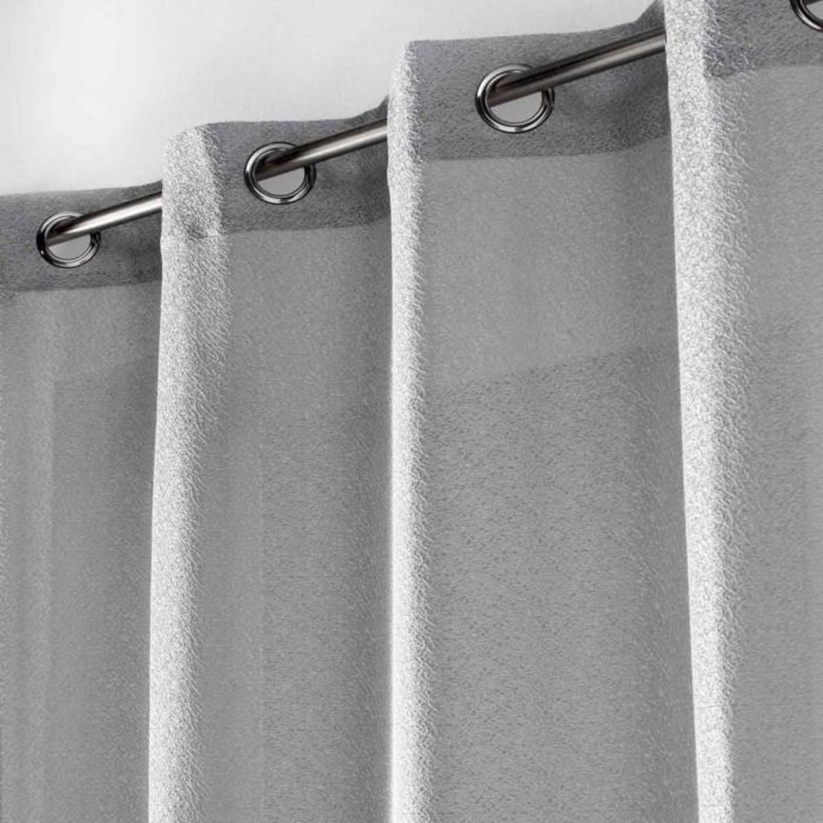 Paris Prix Rideau Voilage à Œillets  Castille  140x240cm Gris