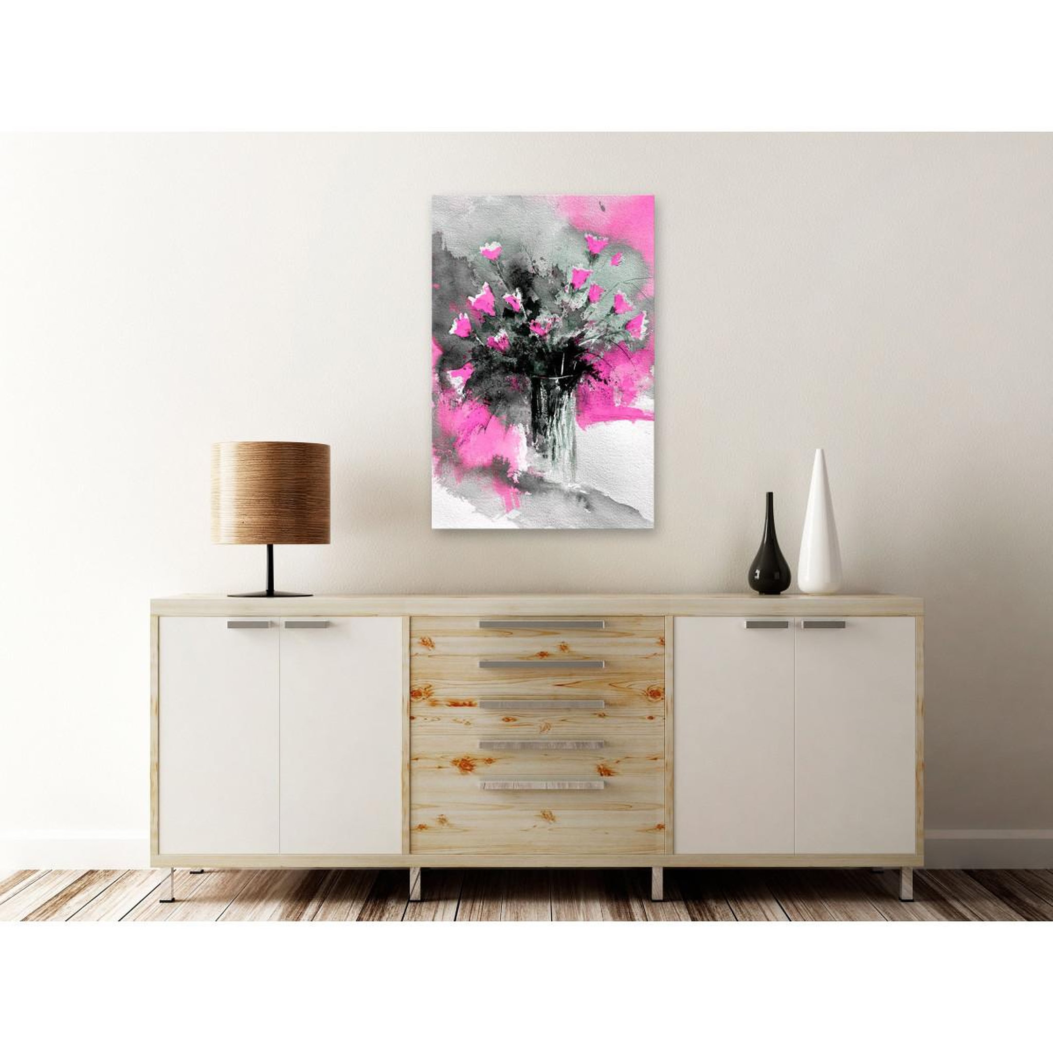 Voir la diapositive 2 : Paris Prix Tableau Imprimé  Bouquet of Colours Pink