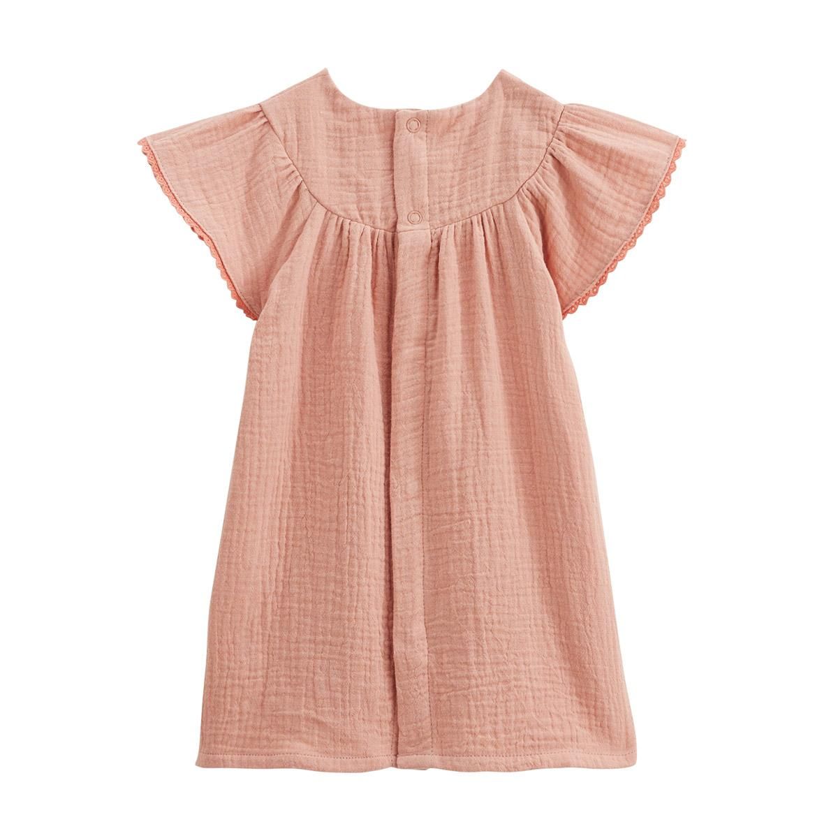 Petit Béguin Robe enfant en gaze de coton Mindanao