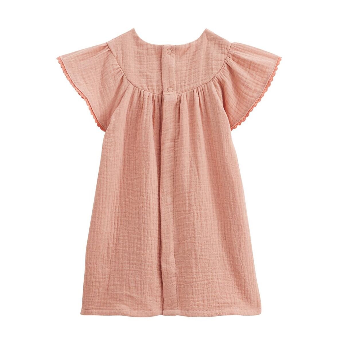 Petit Béguin Robe enfant en gaze de coton Mindanao