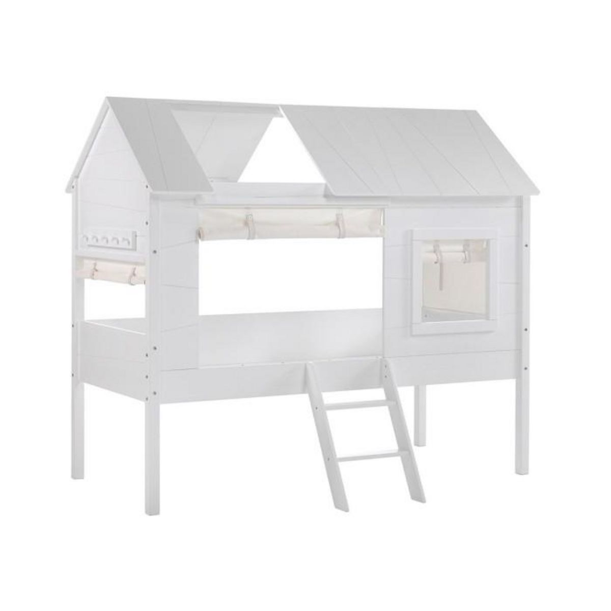 Paris Prix Lot de 4 Rideaux pour Lit Cabane Enfant  Charlotte  Beige