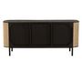 Voir la diapositive 4 : Paris Prix Buffet 3 Portes en Rotin  Molly  180cm Noir & Beige