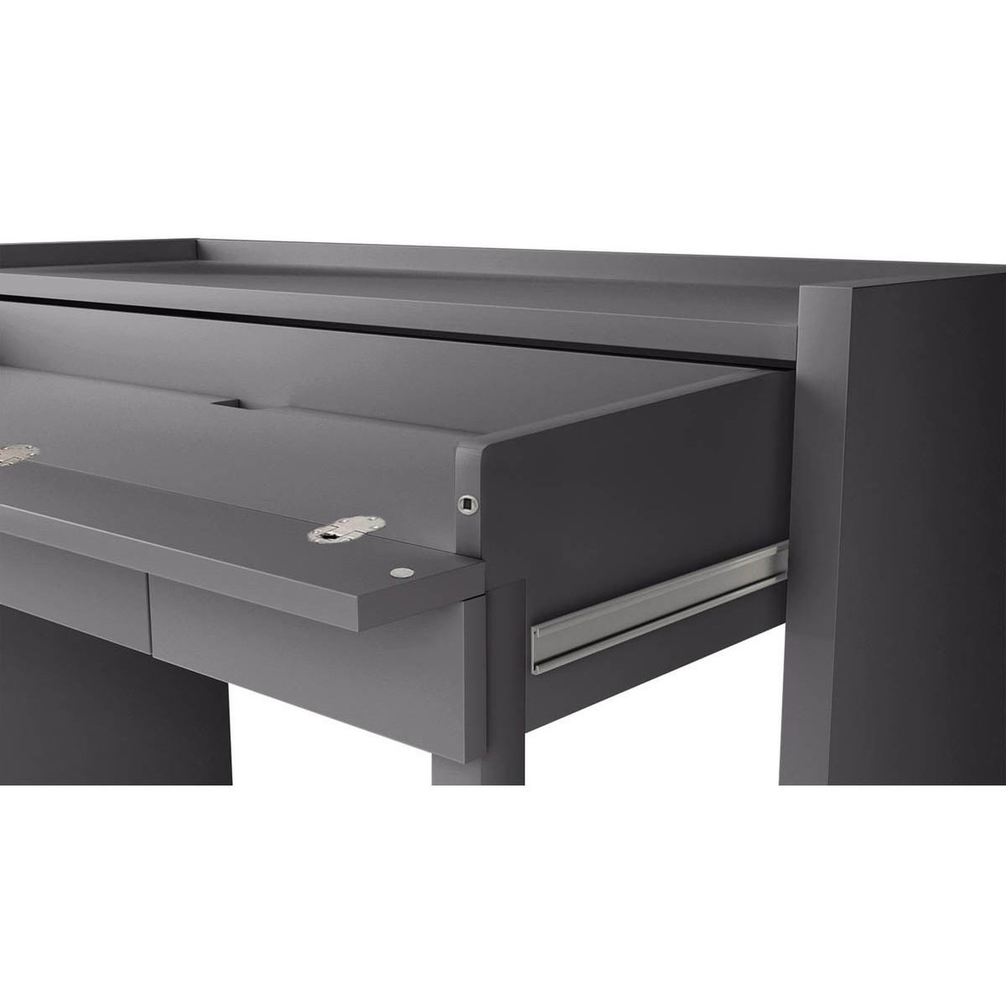 Voir la diapositive 6 : Paris Prix Table à manger ronde design  soft  98cm chêne & noir