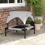 Voir la diapositive 5 : PAWHUT Lit chien sur pied avec voile ombrage - sac de transport - gris