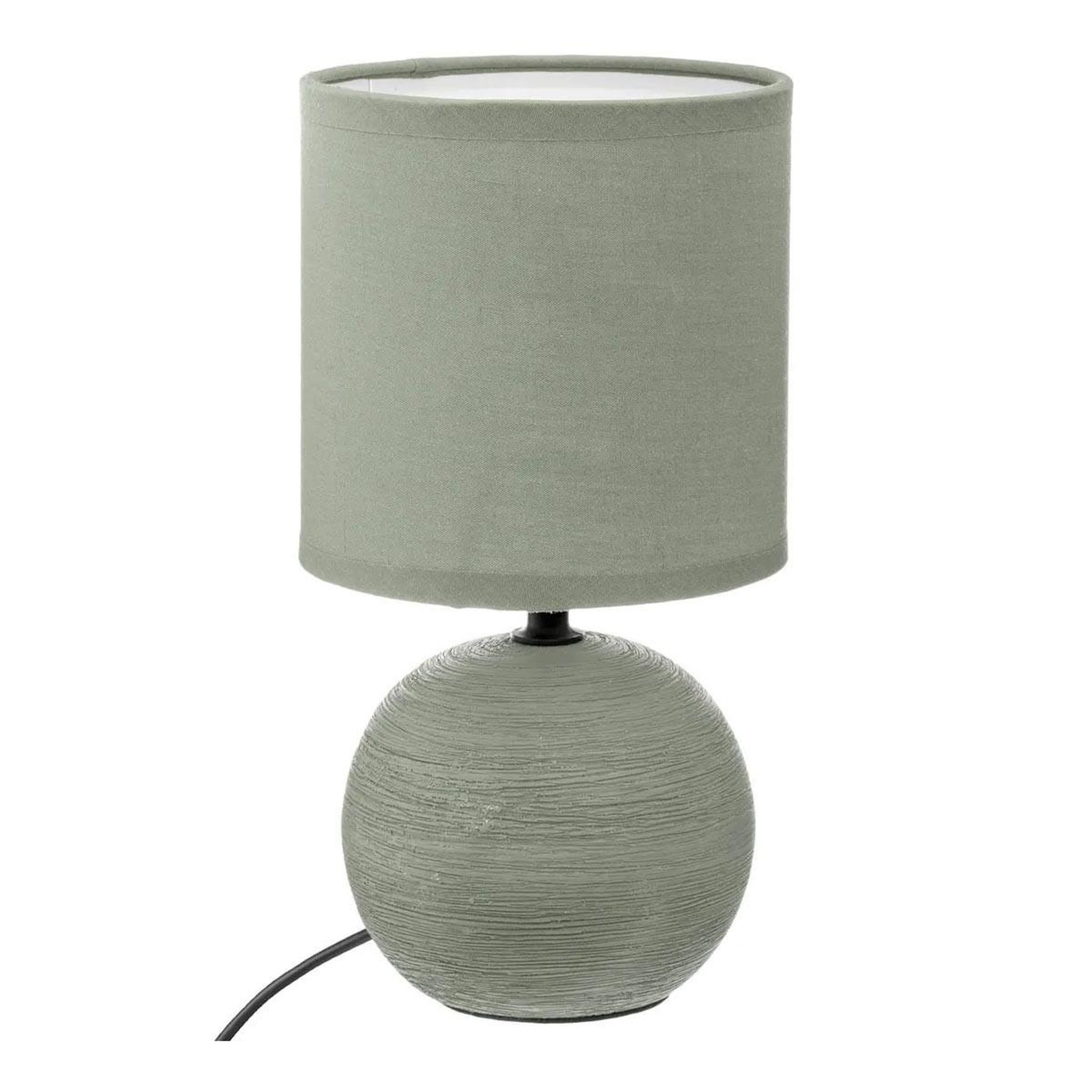 ATMOSPHERA Lampe à poser céramique  boule  25cm vert kaki