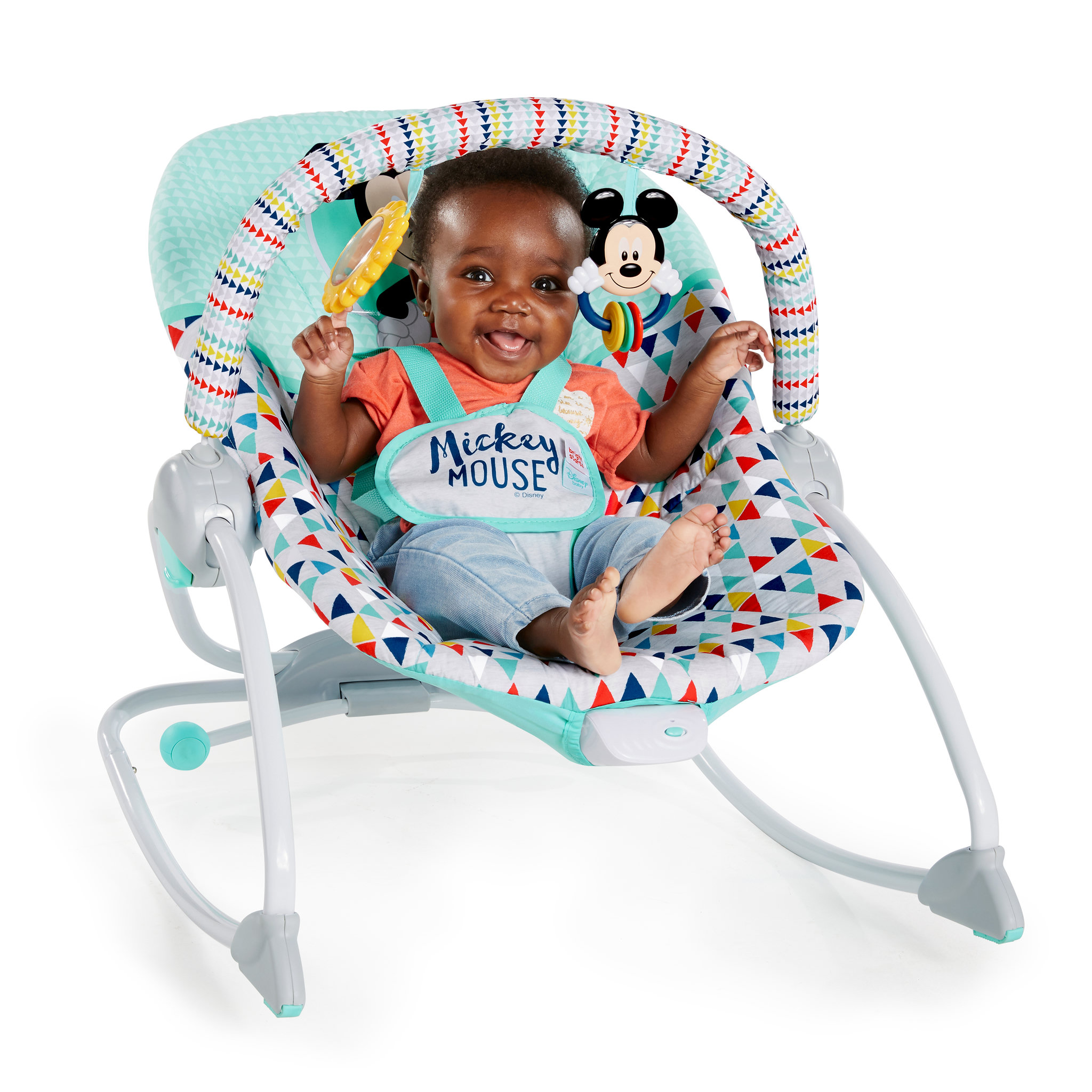 Voir la diapositive 9 : DISNEY Transat bébé évolutif et vibrant Happy Mickey 