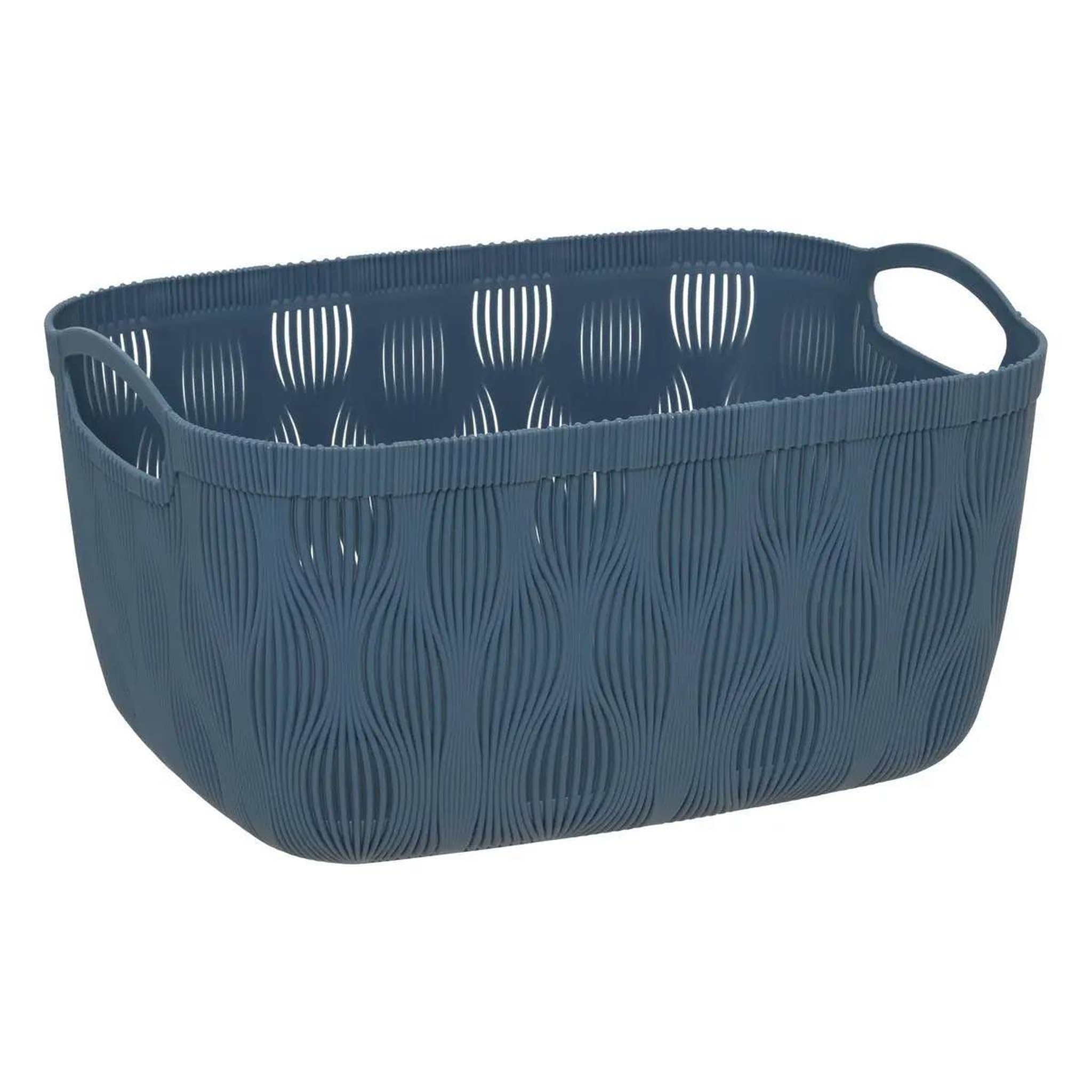 FIVE Panier de rangement design  leaf  15l bleu gris