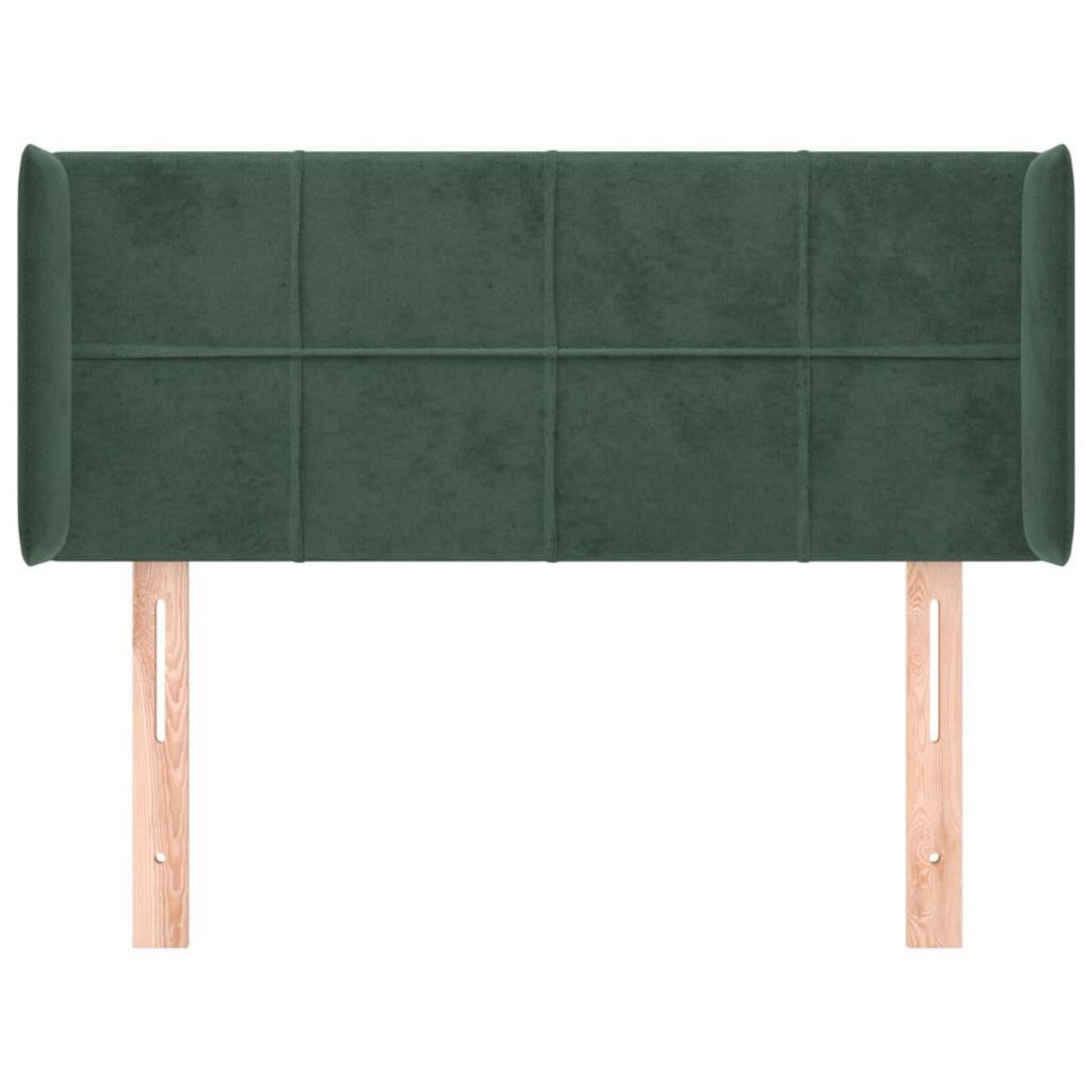 VIDAXL Tete de lit avec oreilles Vert fonce 103x16x78/88 cm Velours
