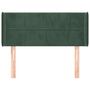 Voir la diapositive 3 : VIDAXL Tete de lit avec oreilles Vert fonce 103x16x78/88 cm Velours